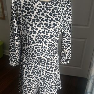Ann Taylor Loft animal print dress size 6.  Bottom flare.3/4 sleeves, black trim